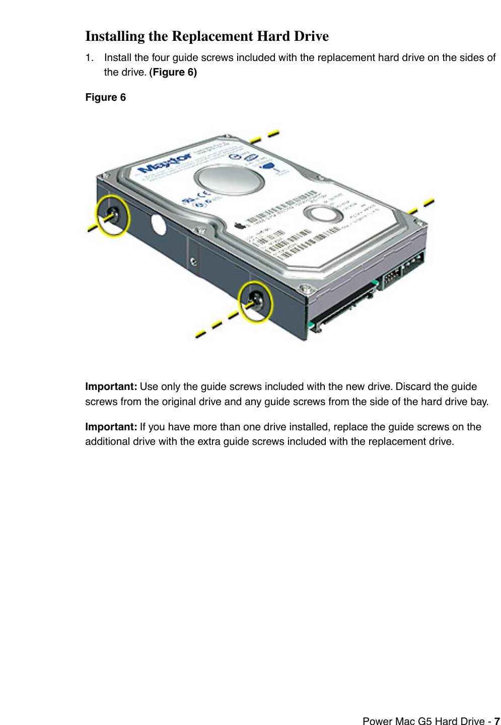 apple powermacg5(late2004) power mac g5 (late 2004) hard drive