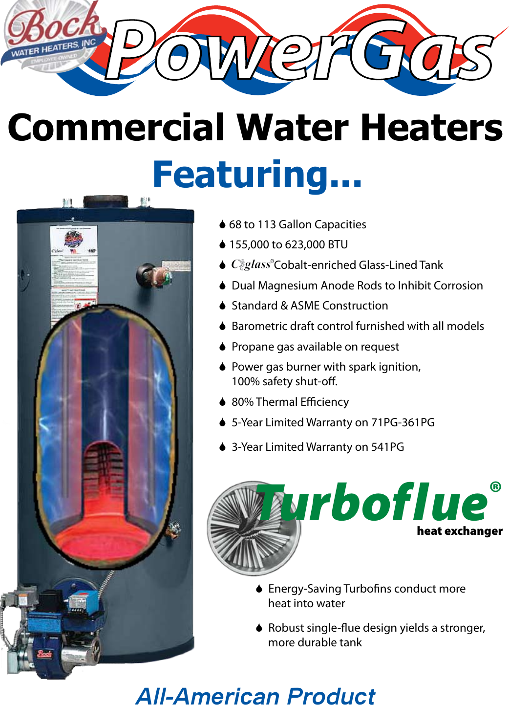 Bock Water Heaters Turboflue 541Pg Users Manual