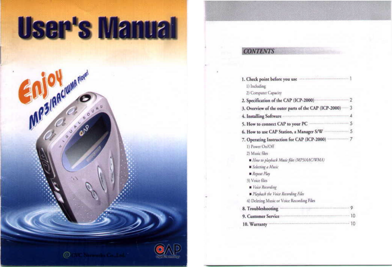 Cvc Networks Icpcap Mp Player User Manual Pbdicpcap Manual