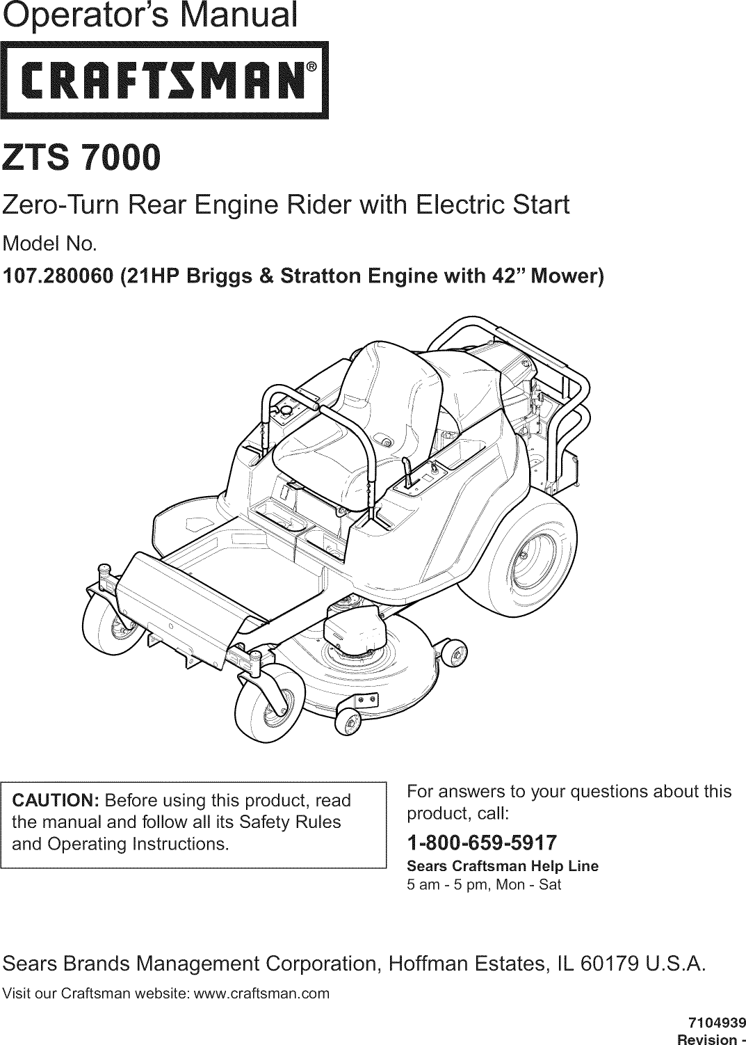 Craftsman User Manual LAWN TRACTOR Manuals And Guides L