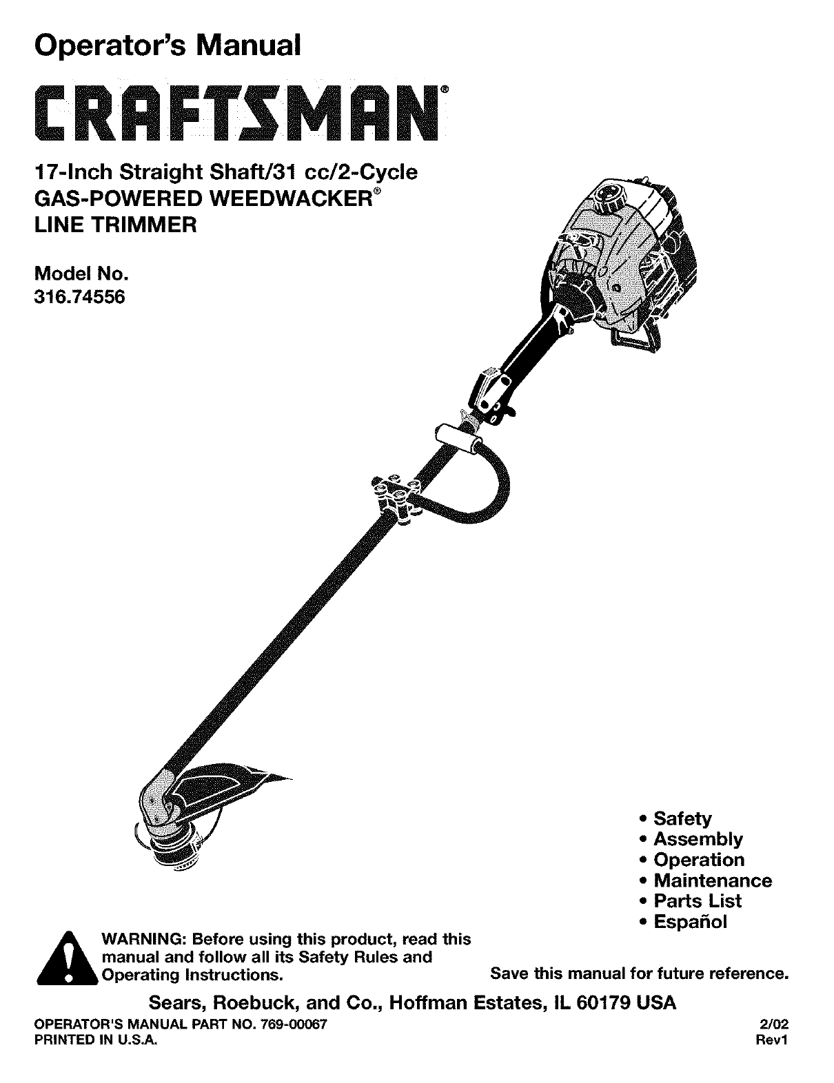 Craftsman User Manual Trimmer Manuals And Guides L