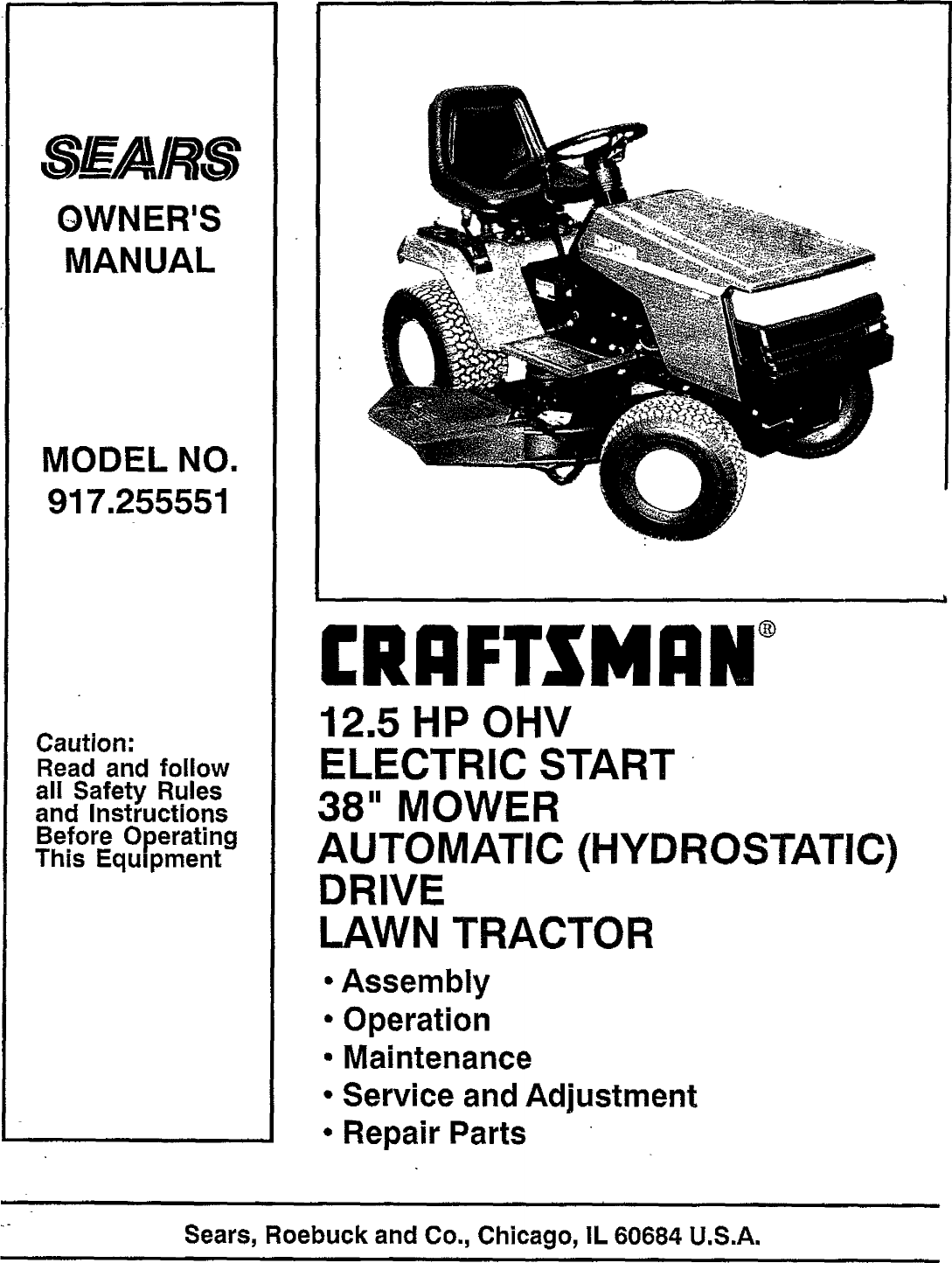 Craftsman User Manual Lawn Tractor Manuals And Guides L