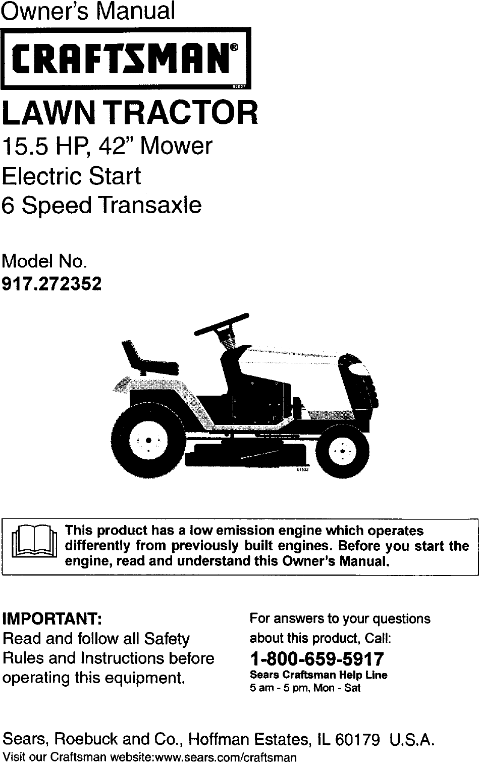 Craftsman User Manual Lawn Tractor Manuals And Guides L