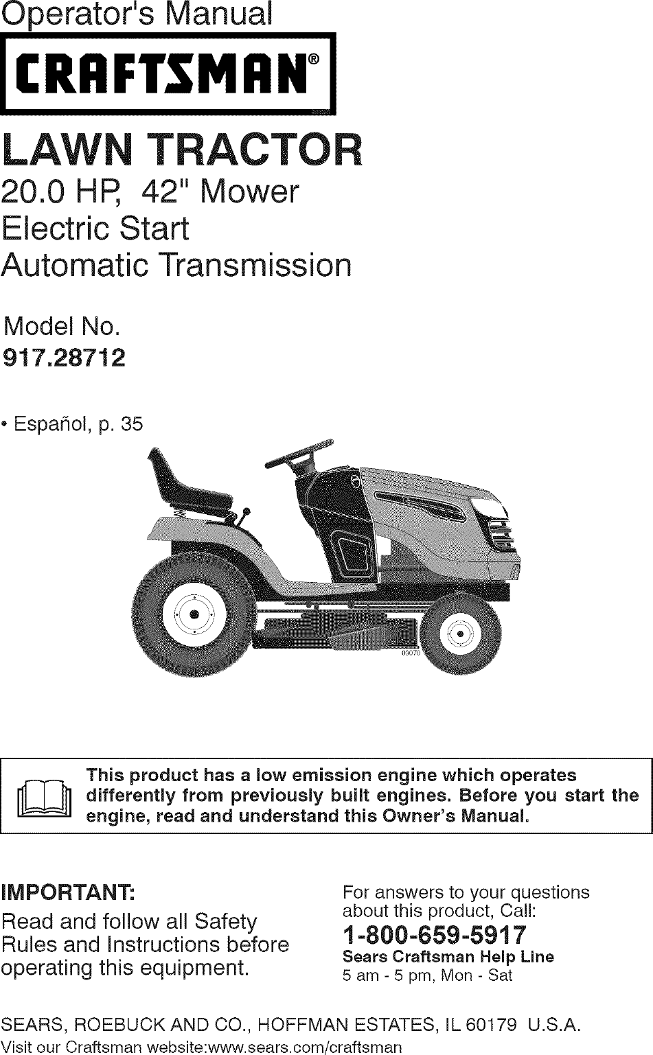 Craftsman User Manual Lawn Tractor Manuals And Guides L