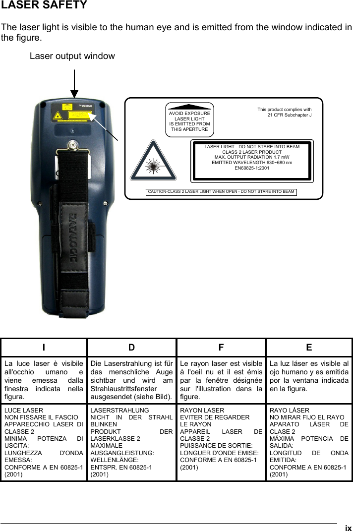 datalogic s r l 0020 dl-skorpio user manual b