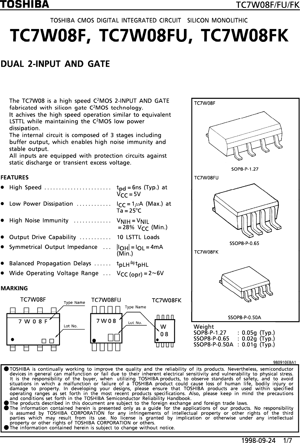 Tc W F Tc W Fu Tc W Fk Datasheet S Manuals Tc W F