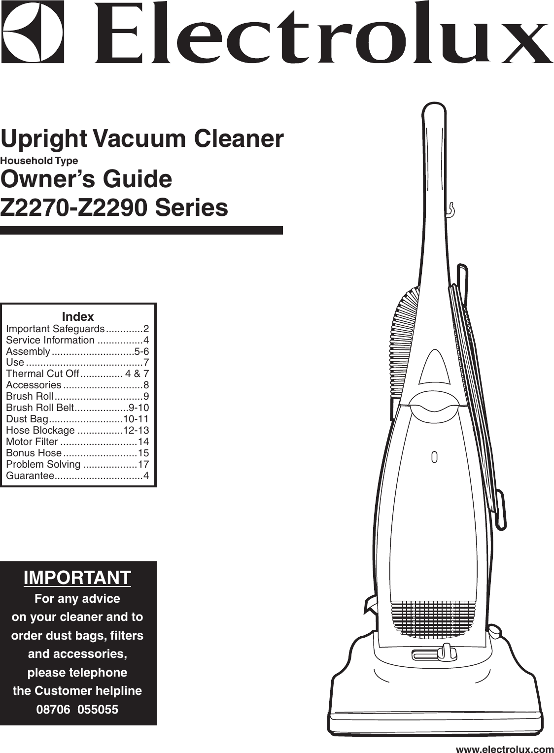 Electrolux Z Z Series Users Manual