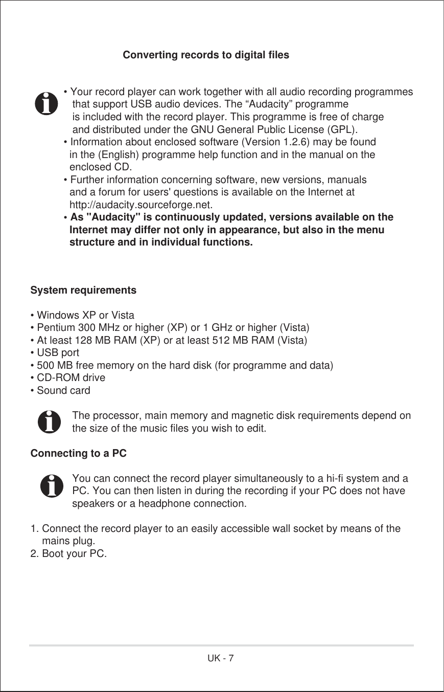 Ever Shining Technical L Usb Turntable User Manual Proline Im Eng