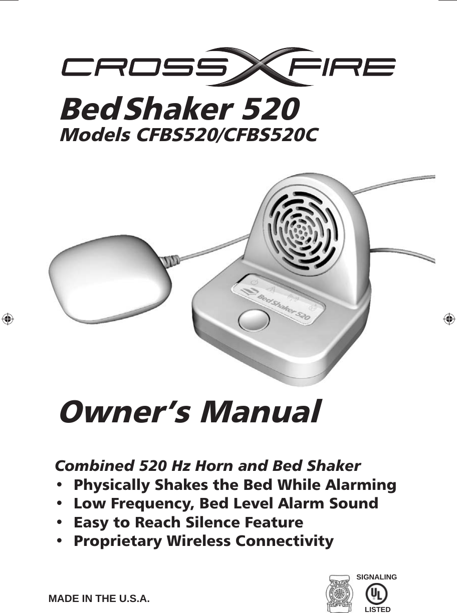 hz horn and bed shaker physically shakes the bed while alarming