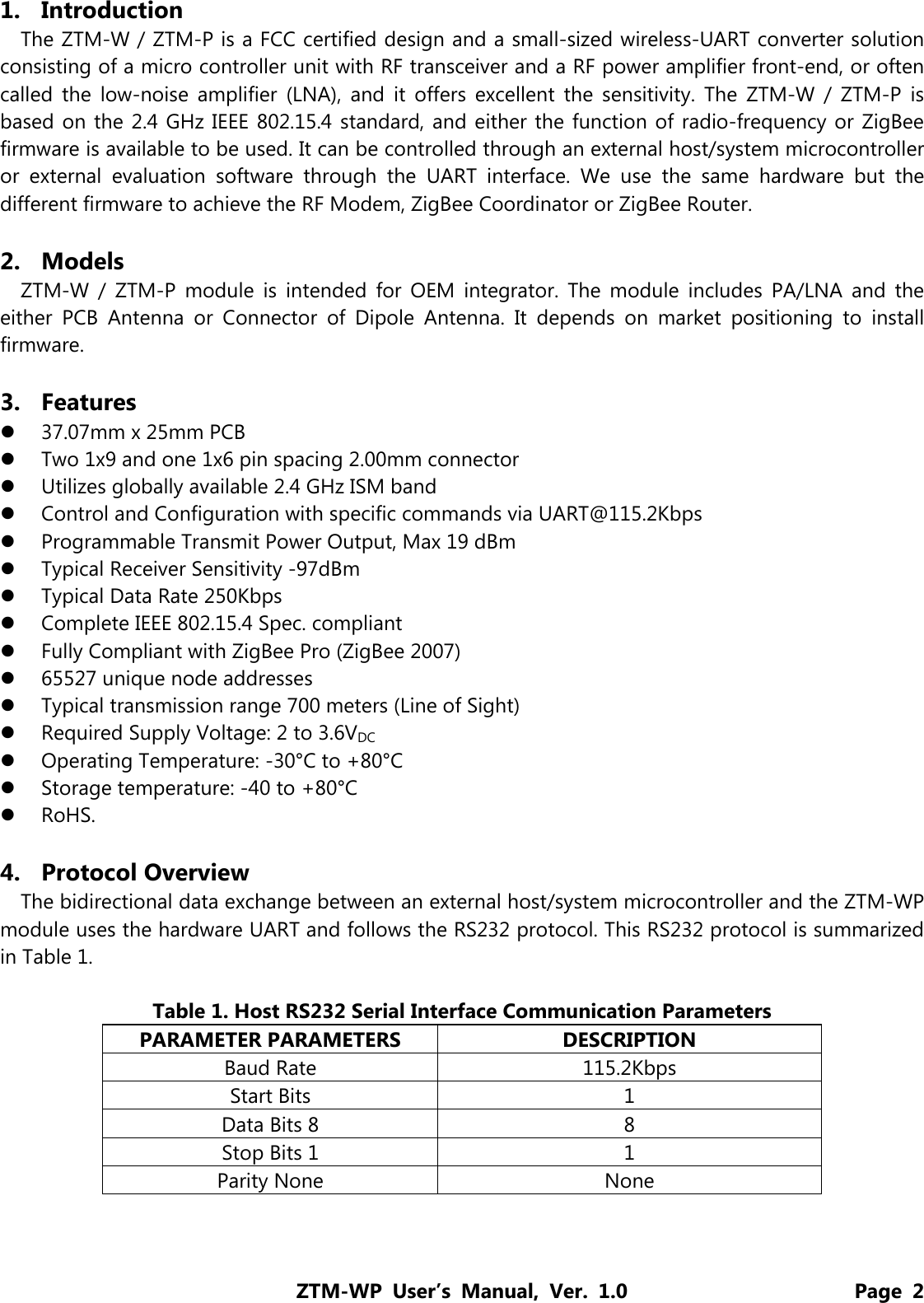 ICP DAS ZTM WP RF Modem User Manual 06 User S Manual V3