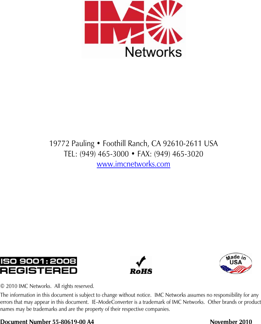 imc networks paxar 9403 users manual 55 80619 00