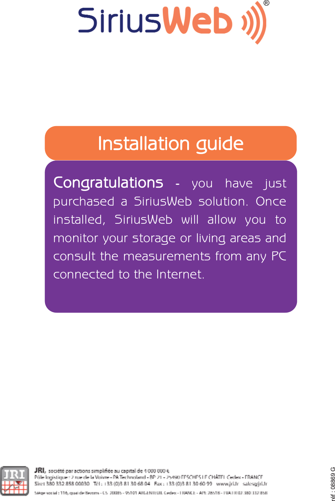 jri 10620-03 sirius box user manual notice sirius