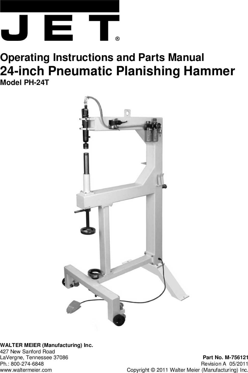 jet tools ph 24t users manual m 756121 planishing hammer rev a