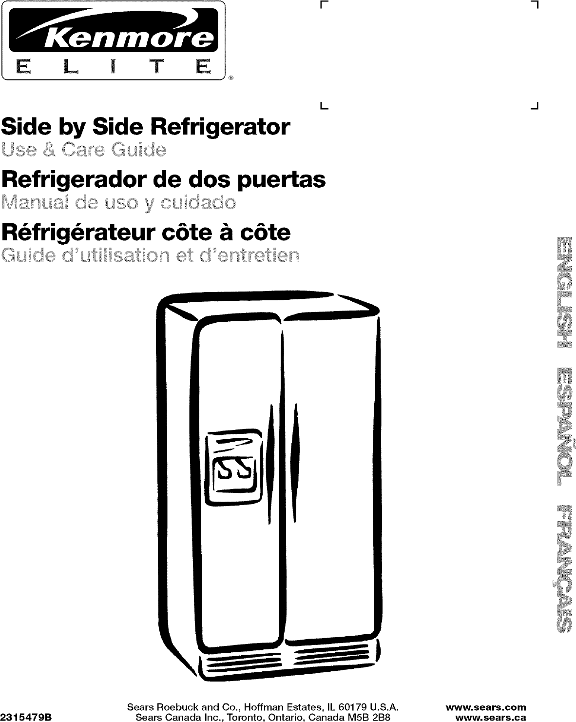 Kenmore Elite User Manual Side By Refrigerator Manuals And Guides Lr