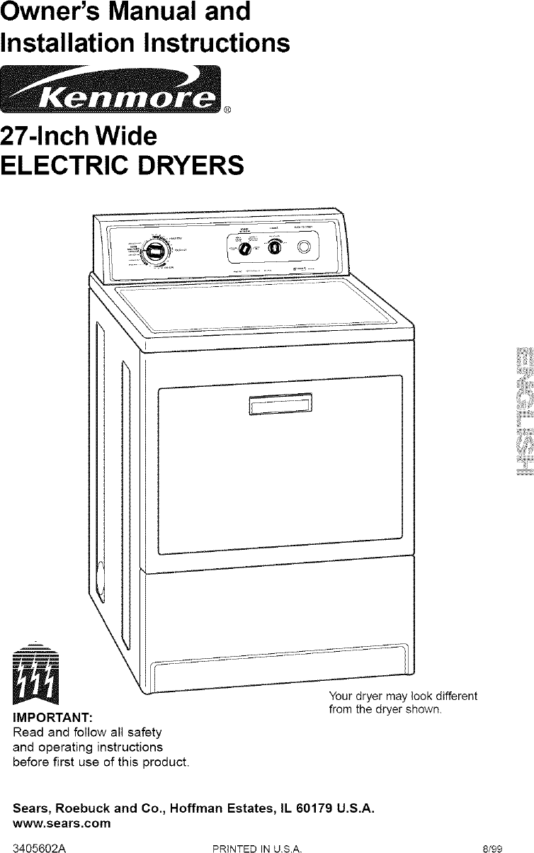Kenmore Dryer He Manual