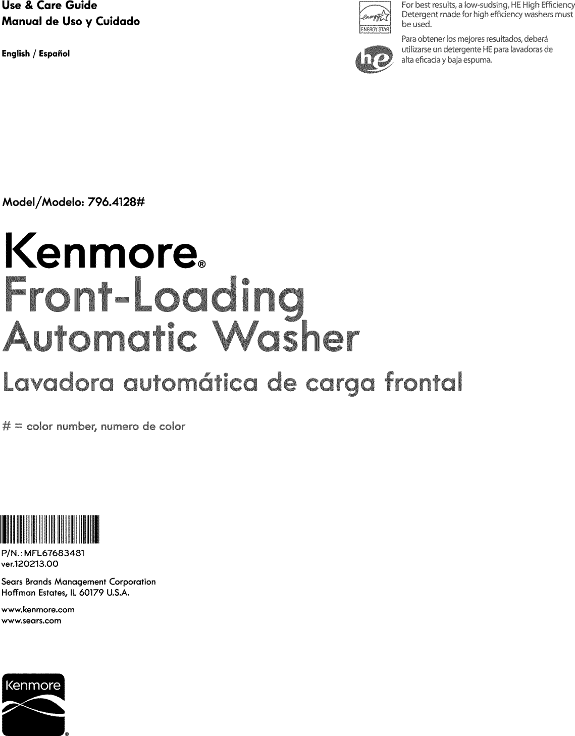 Kenmore User Manual Washer Manuals And Guides L