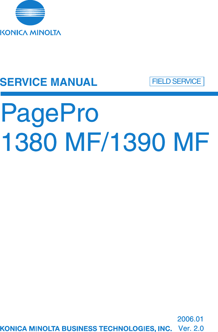 Konica Minolta Pagepro 1390 Mf Users Manual PagePro1380 1390 Service