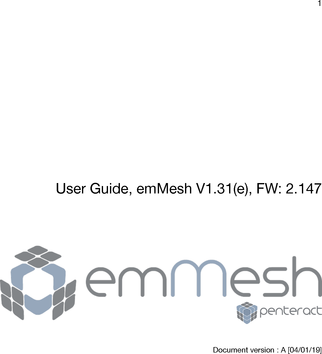 Les Consultants Penteract Emmesh Rf Module User Manual