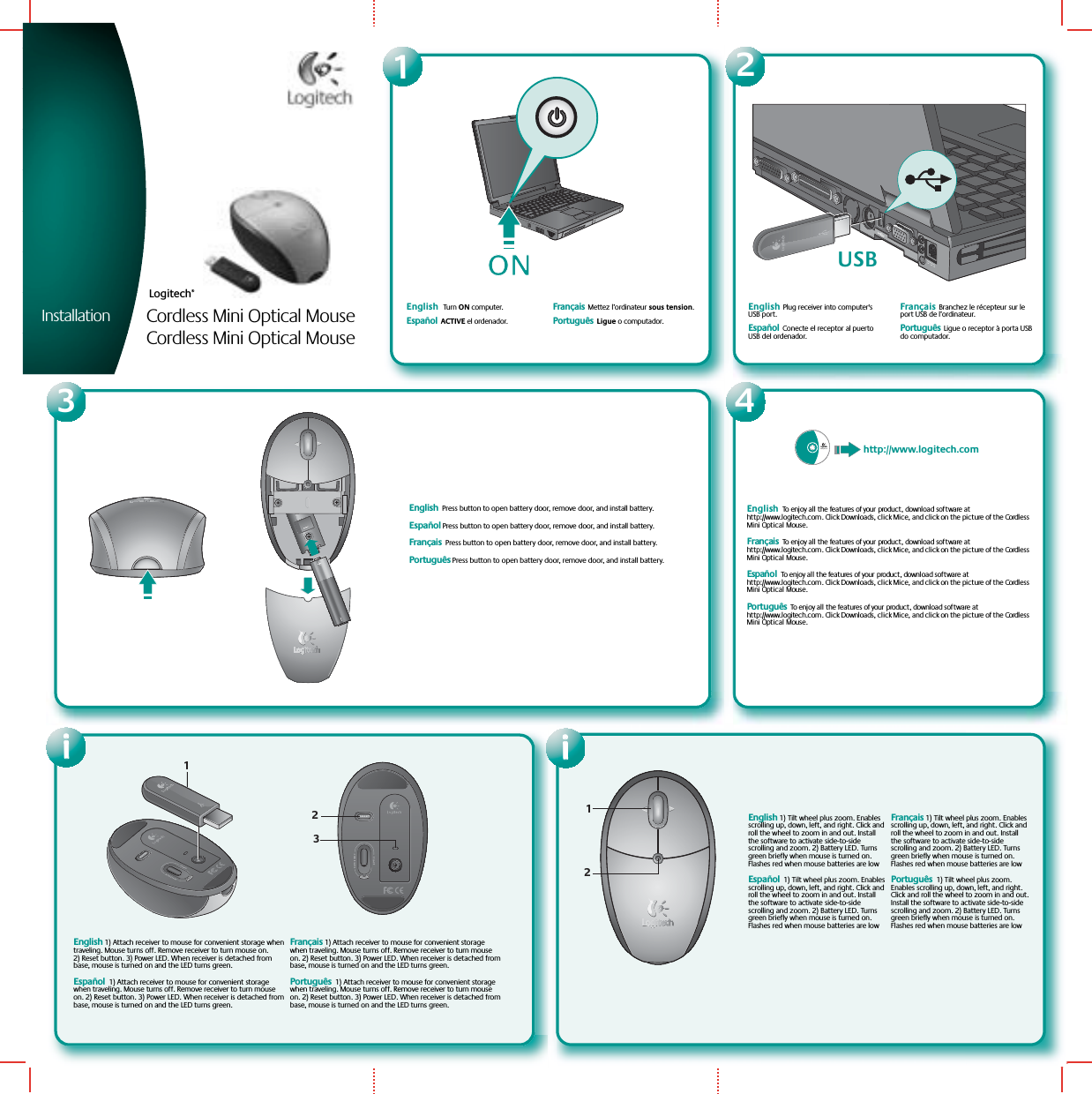 Logitech Far East Cordless Mouse User Manual