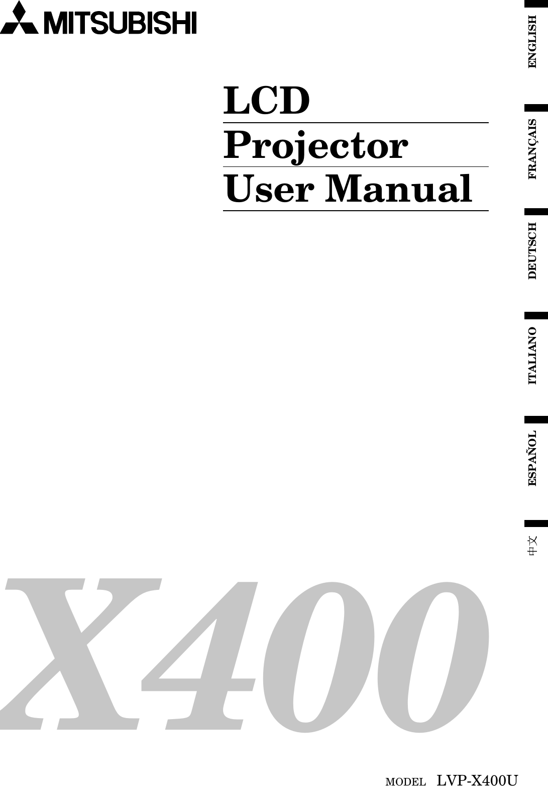 Mitsubishi Electronics Lcd Projector Lvp X400U Users Manual