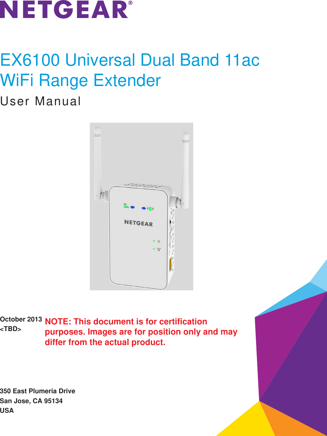 Netgear Orporated Wifi Range Extender User Manual Universal