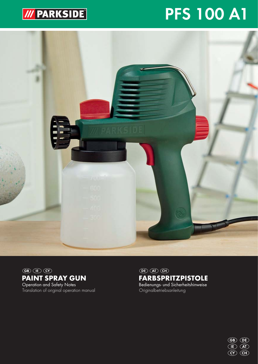 Parkside Pfs A Users Manual Paint Spray Gun Content Lb