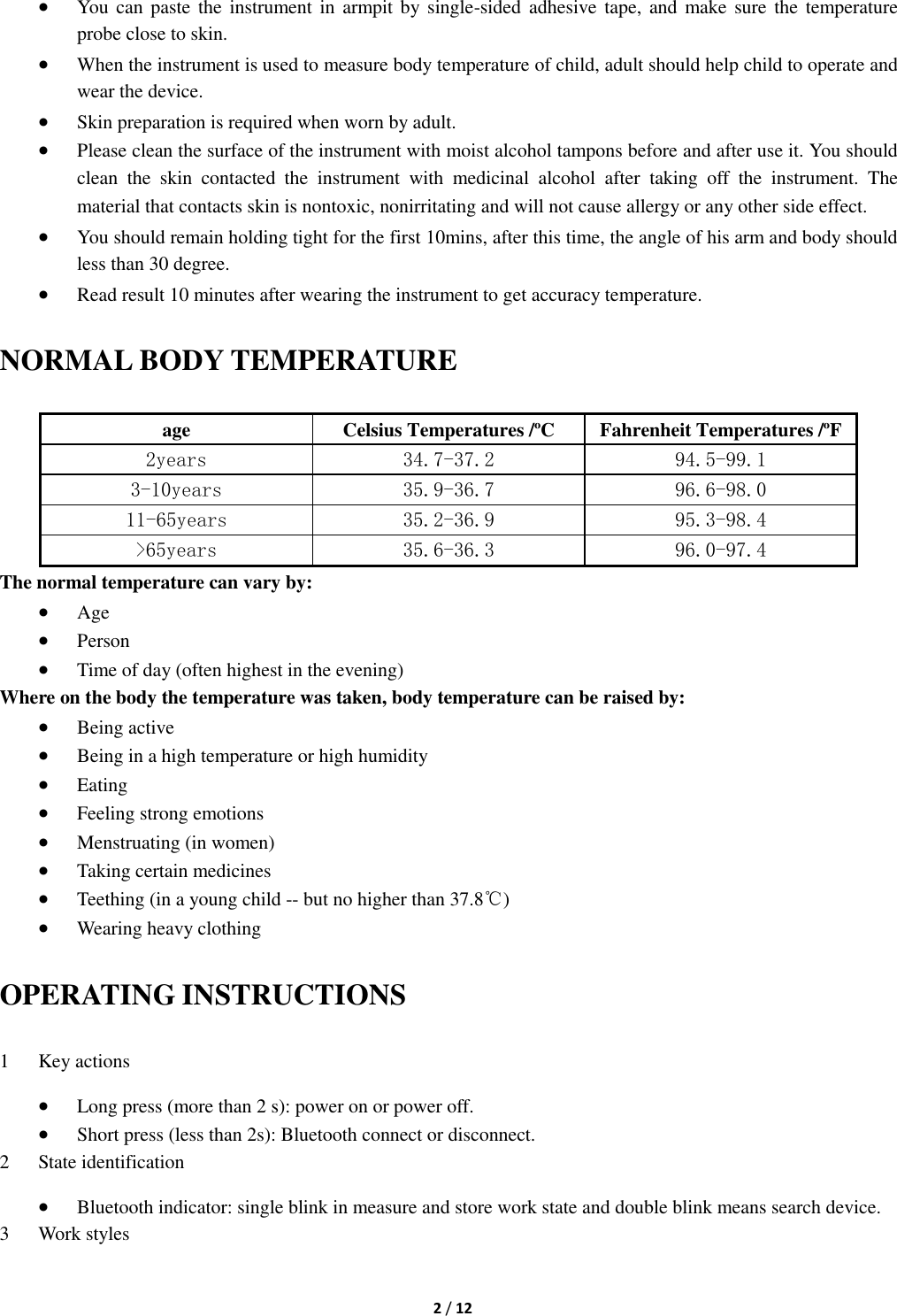 Raiing Medical Wireless Thermometer User Manual