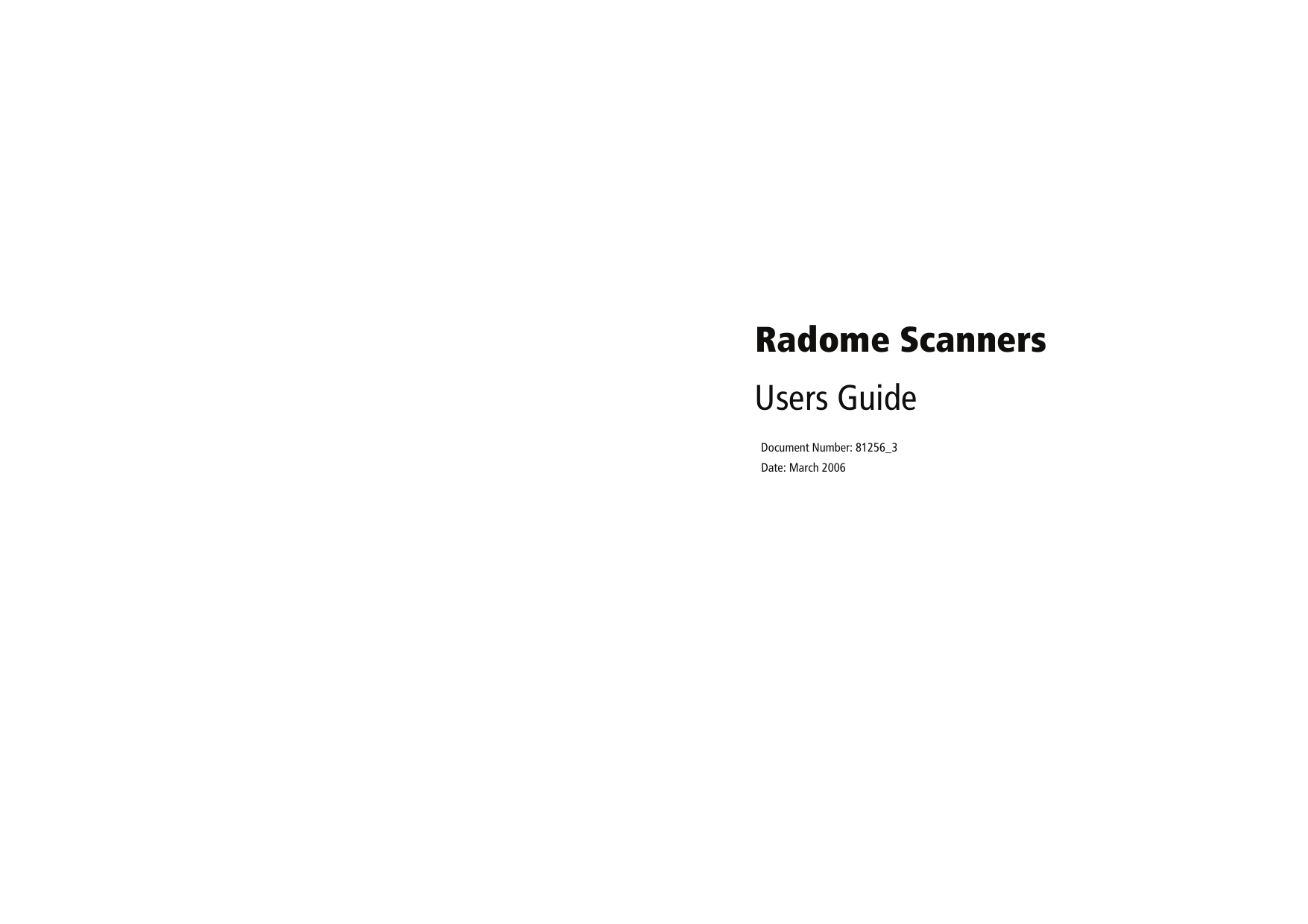 Raymarine Radome Scanners Users Manual 81256 3