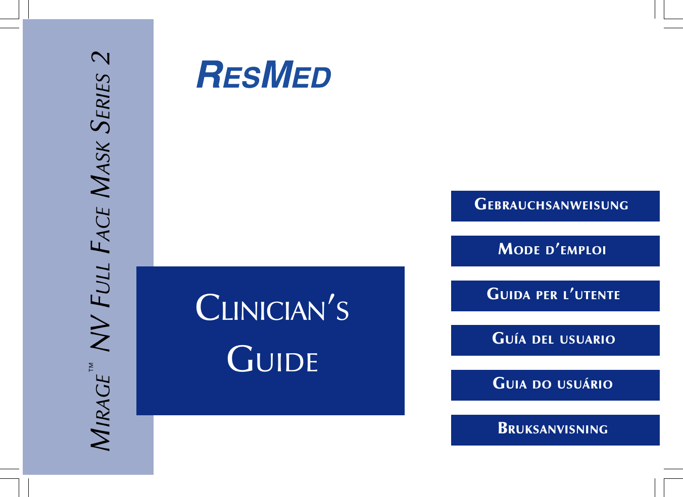 Resmed Mirage Nv Full Face Mask Series 2 Users Manual