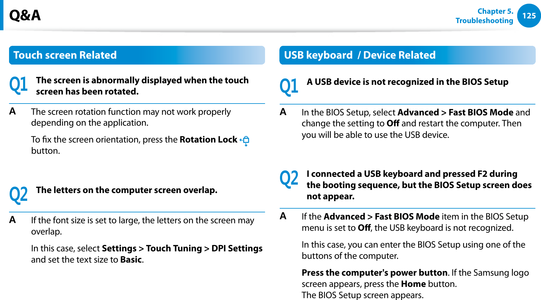 troubleshootingqatouch screen related3 the screen is