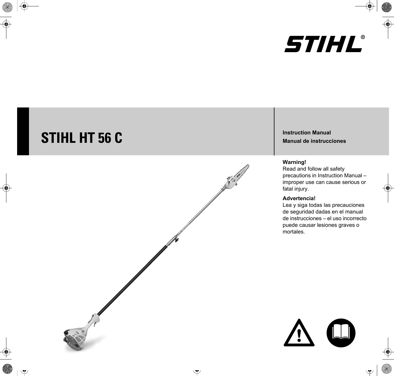 Stihl Ht 56C Pole Pruner Instruction Manual 56 C Long Reach USA