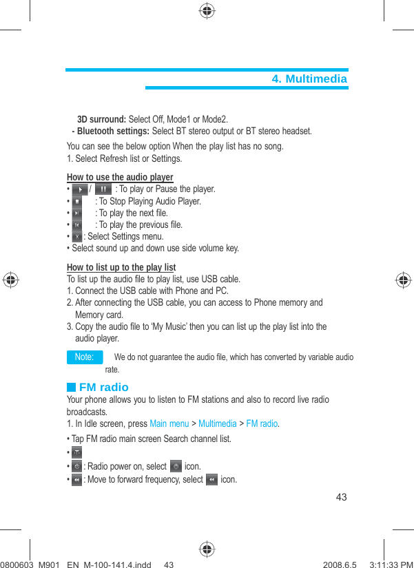 bluetooth settings: select bt stereo output or bt stereo