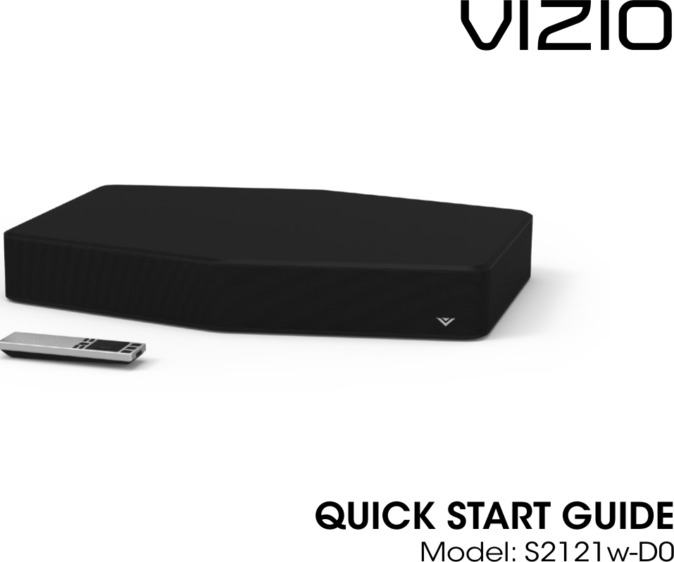 Vizio S W D Quick Start Guide