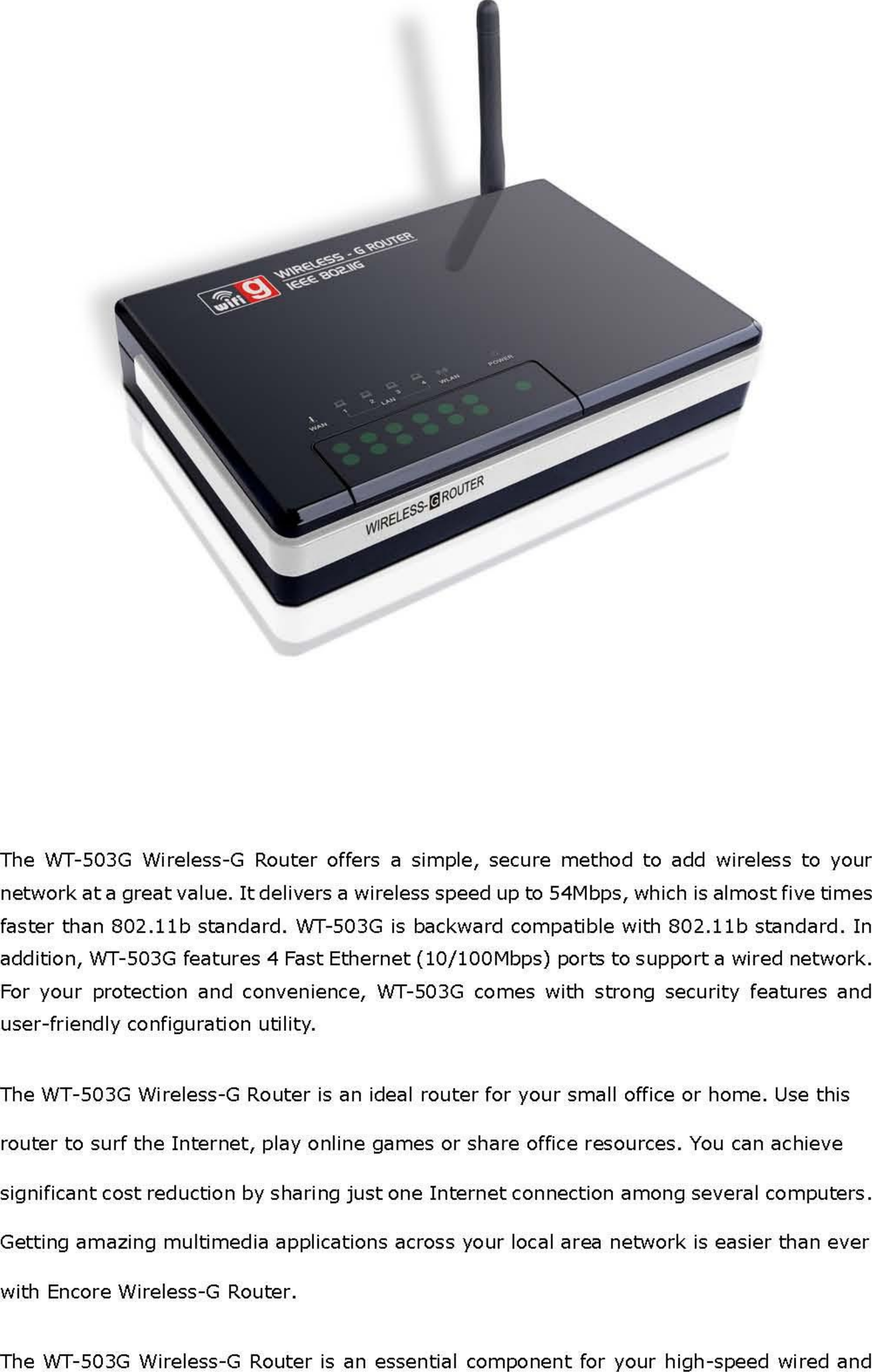 Whitebox Wh Nr High Speed Wireless Router User Manual