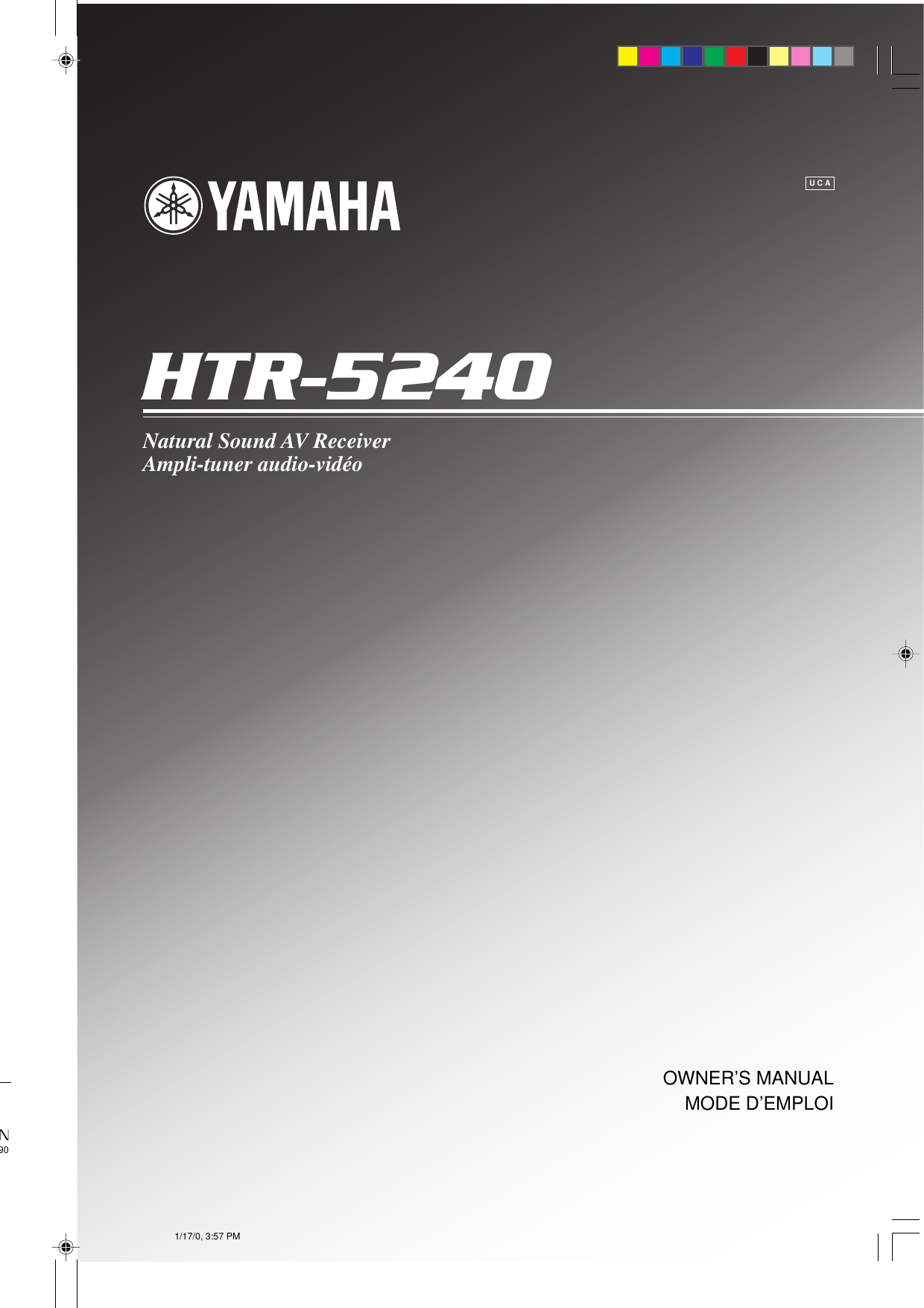 Yamaha V Caution En Uca Htr Manual V