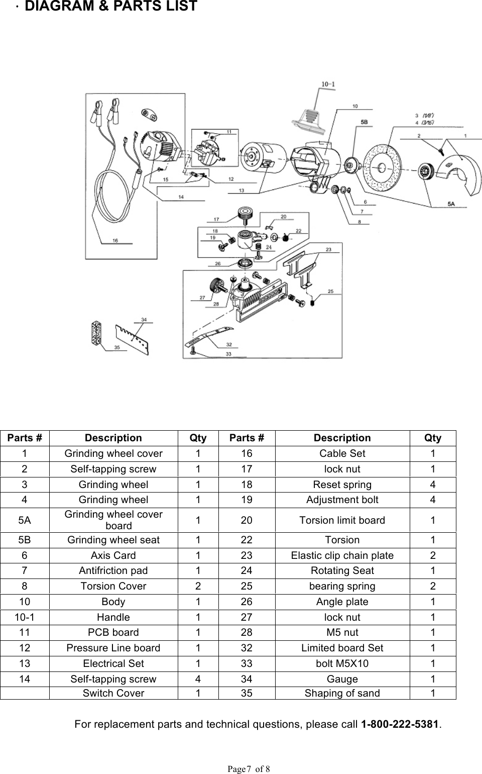 12Volt Chainsaw Sharpener 141259 Owners Manual 141259x