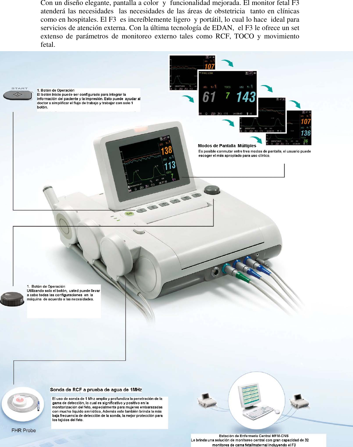 Page 2 of 4 - Monitor Fetal- F3- EDAN- Catálogo  1338