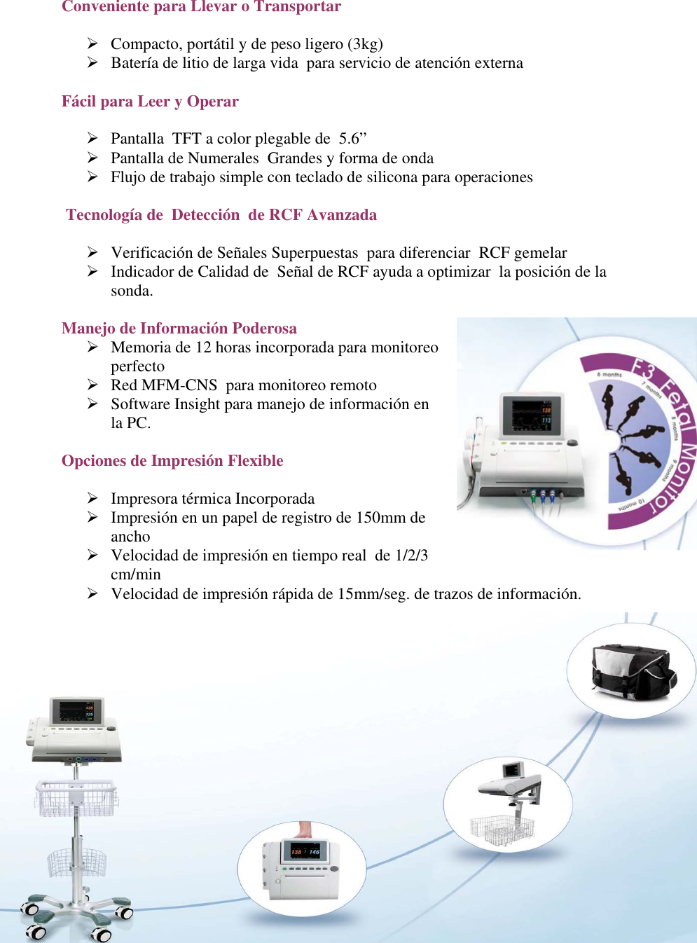 Page 3 of 4 - Monitor Fetal- F3- EDAN- Catálogo  1338