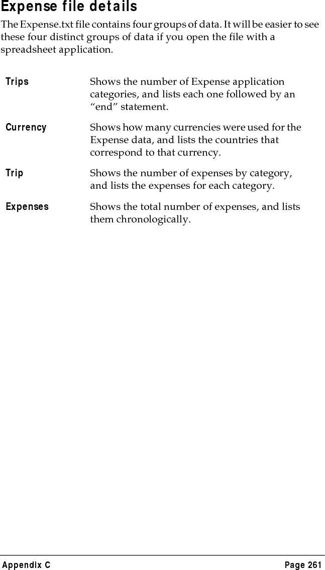 Page 262  Creating a Custom Expense Report