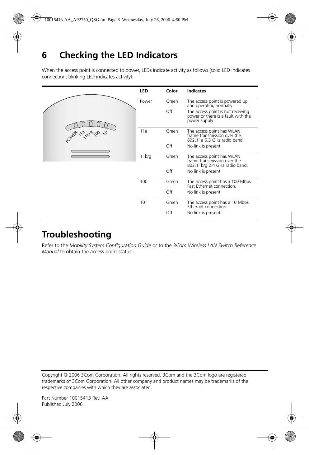 Page 8 of 8 - 3Com AP2750 Managed Access Point Quick Start Guide (10015413-AA) User Manual  To The Fba9cf1d-96b5-4e4a-90d4-0d2d9f1a56f7