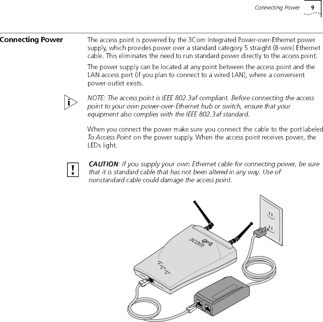 RESETTO POWER SUPPLYETHERNETWIRELESSPOWERTO ACCESS POINTTO HUB/SWITCH