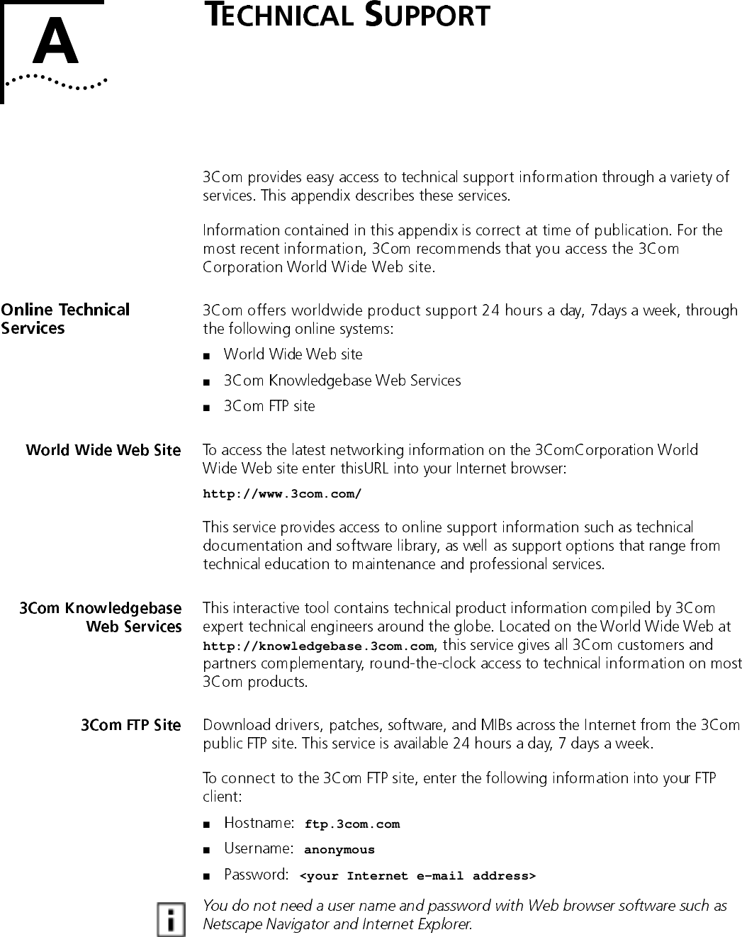 AAAATTTT     SSSS■■■http://www.3com.com/http://knowledgebase.3com.com■ftp.3com.com■anonymous■<your Internet e-mail address>