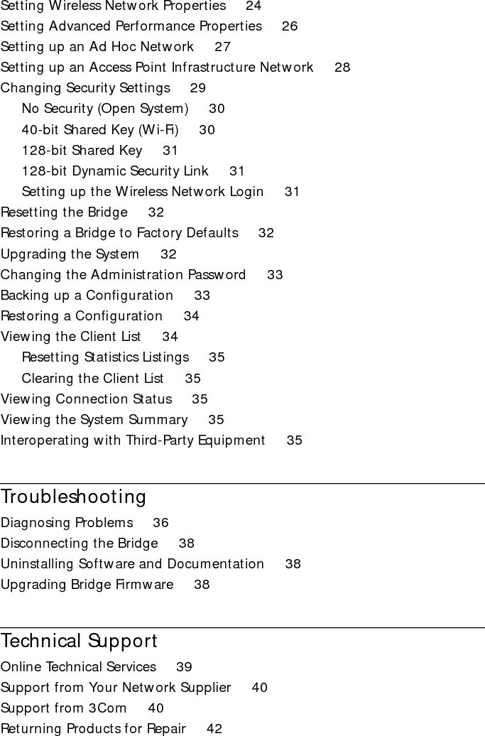  Regulatory Compliance Information Index