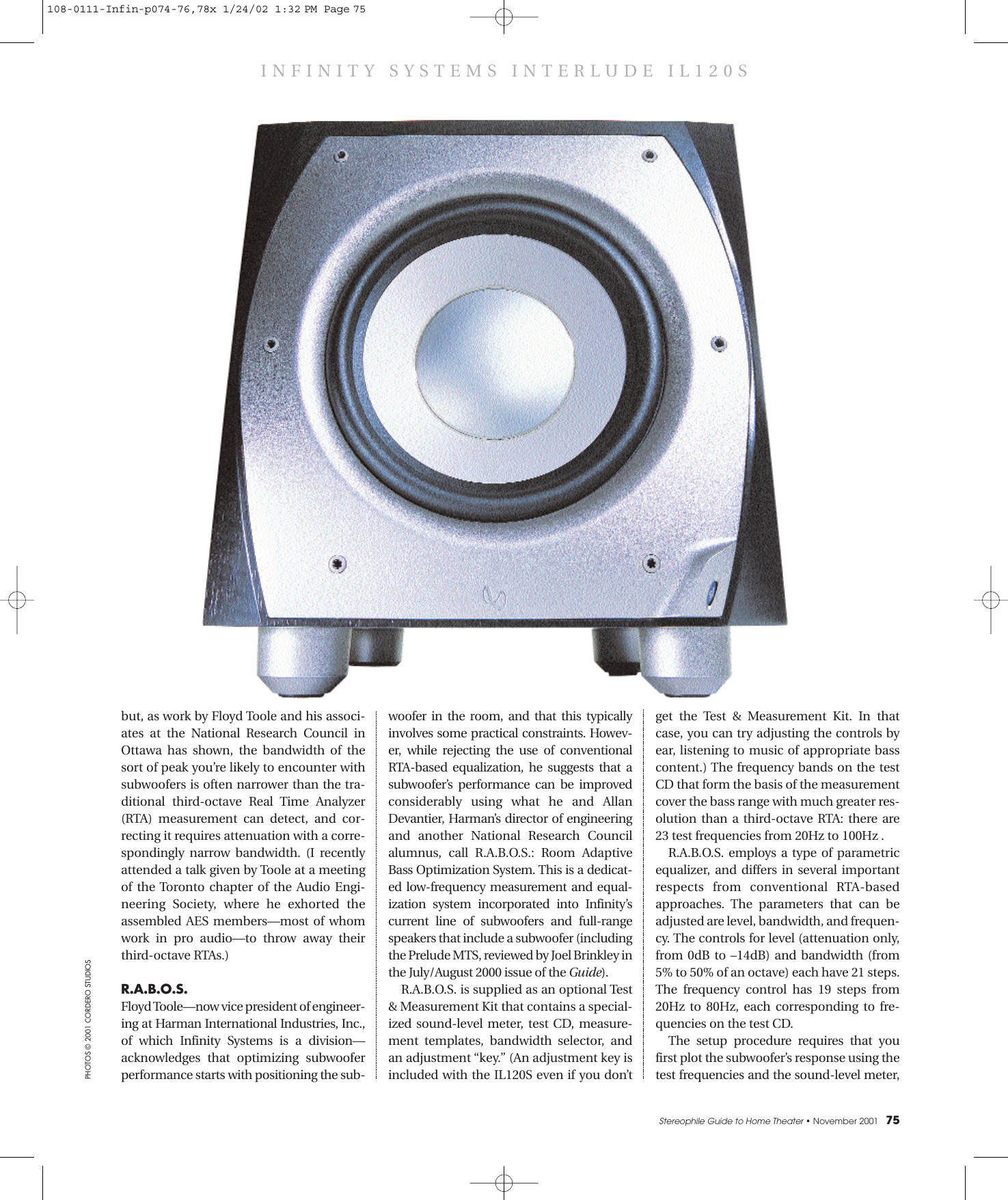 Page 2 of 4 - 3D-Connexion 3D-Connexion-Infinity-Systems-Interlude-Il120S-Owners-Manual- 108-0111-Infin-p074-76,78x  3d-connexion-infinity-systems-interlude-il120s-owners-manual
