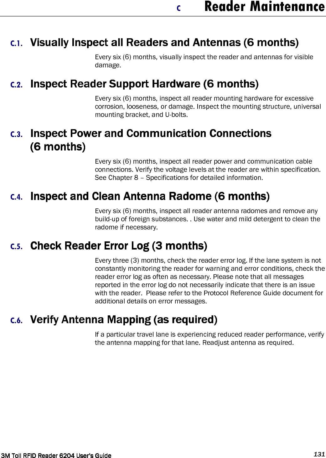                                        3M Toll RFID Reader 6204 User’s Guide                           