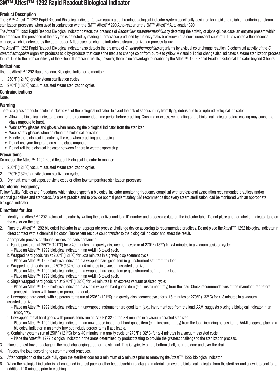 Page 1 of 3 - 3M 1292 User Manual  To The 87f70245-0e1f-4ac9-bb06-e2748ee33f18