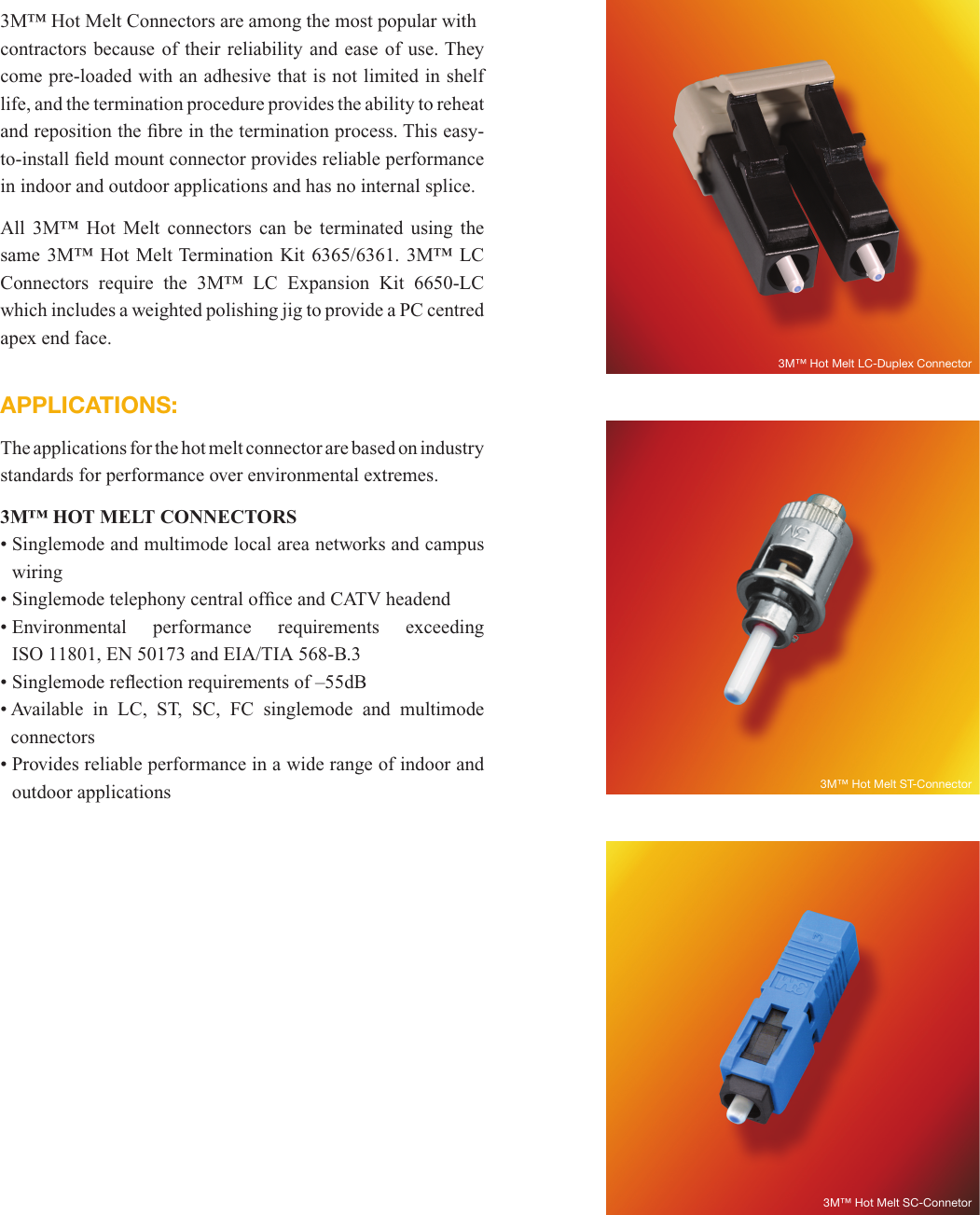 Page 2 of 8 - 3M 3M-Hot-Melt-Fibre-Optic-Owners-Manual- HotMeltBrochure  3m-hot-melt-fibre-optic-owners-manual