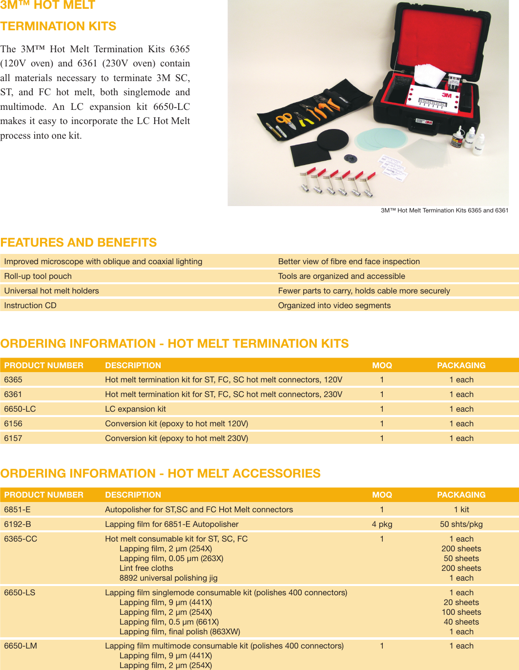 Page 6 of 8 - 3M 3M-Hot-Melt-Fibre-Optic-Owners-Manual- HotMeltBrochure  3m-hot-melt-fibre-optic-owners-manual