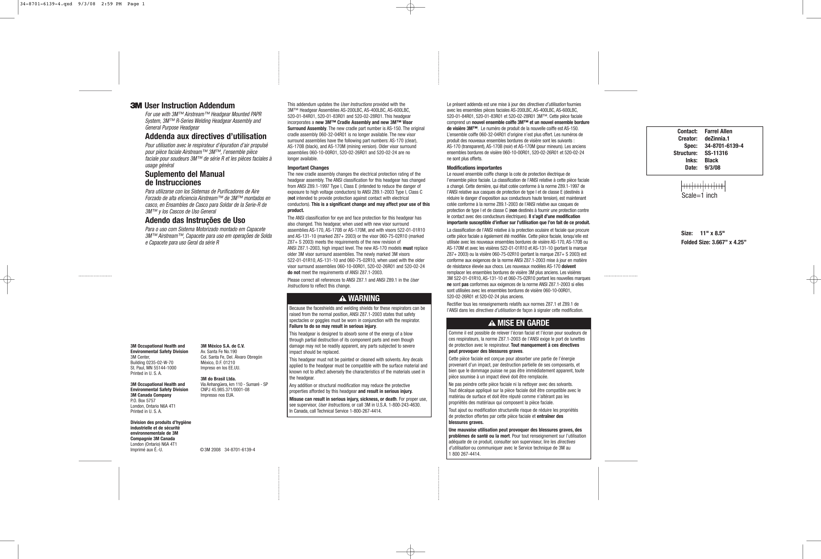 Page 1 of 2 - 3M 520-01-83R01 34-8701-6139-4 User Manual  To The 9f52e1b7-d641-41cd-92a9-eeb2d441ffad