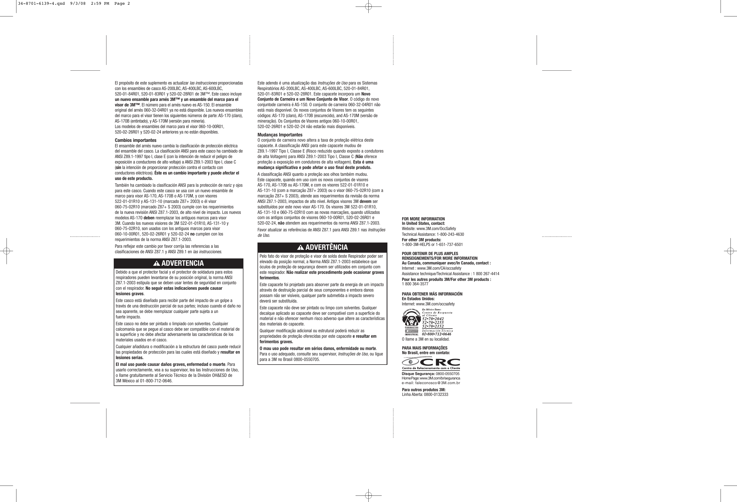 Page 2 of 2 - 3M 520-01-83R01 34-8701-6139-4 User Manual  To The 9f52e1b7-d641-41cd-92a9-eeb2d441ffad